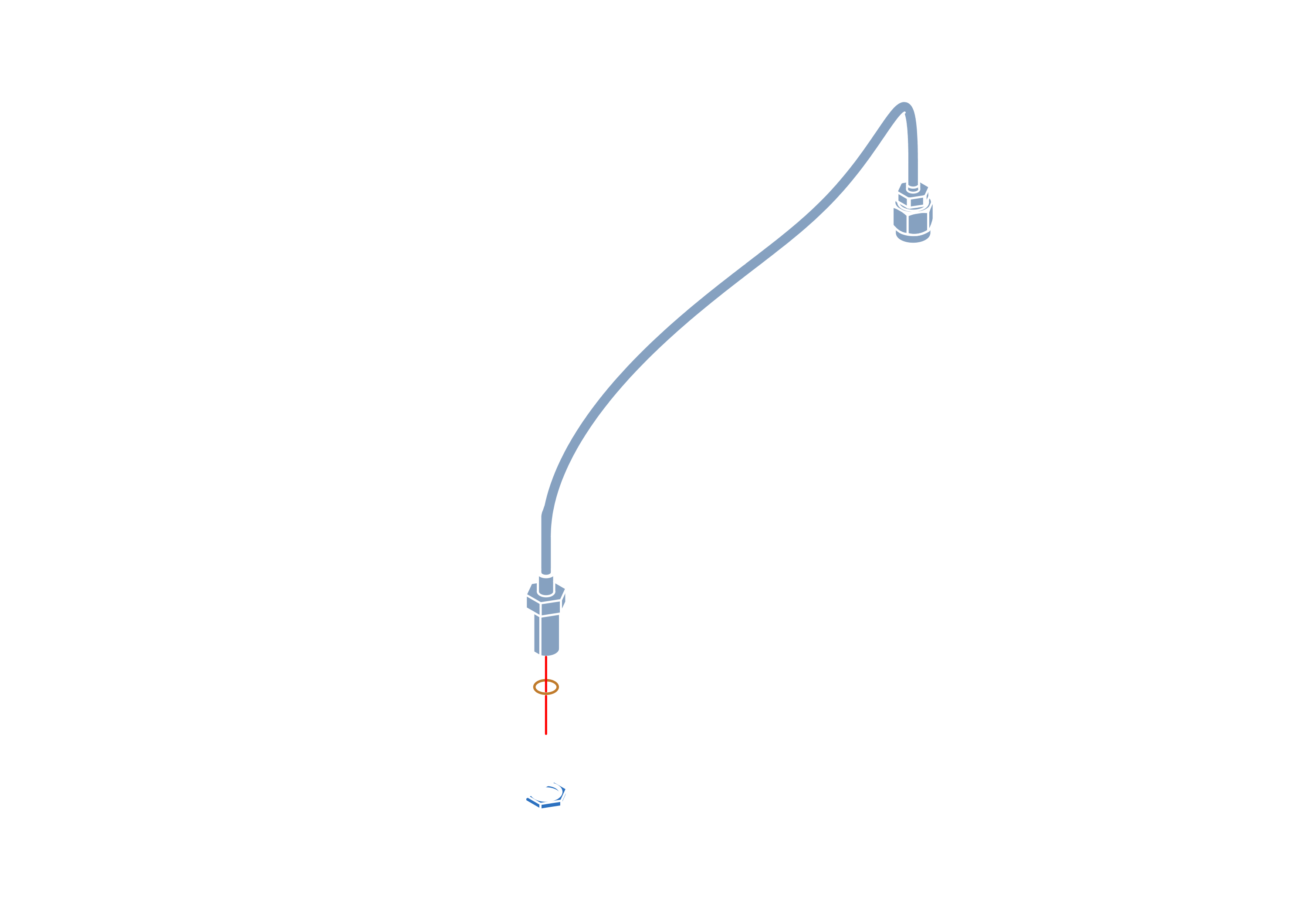 Attaching antenna cable